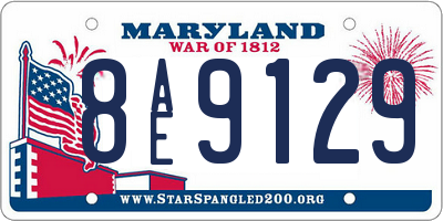 MD license plate 8AE9129