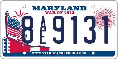 MD license plate 8AE9131