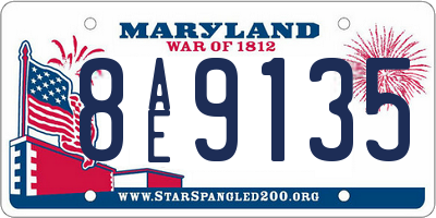 MD license plate 8AE9135