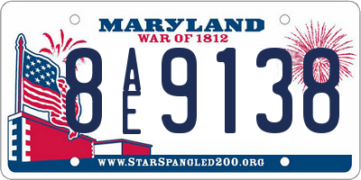 MD license plate 8AE9138