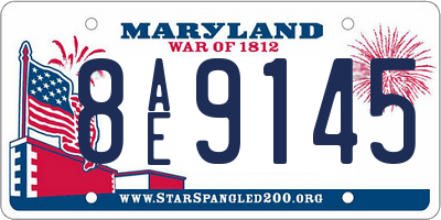 MD license plate 8AE9145