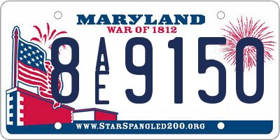 MD license plate 8AE9150
