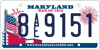 MD license plate 8AE9151
