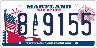 MD license plate 8AE9155