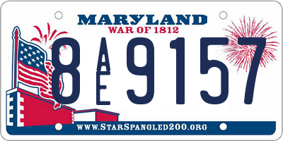 MD license plate 8AE9157