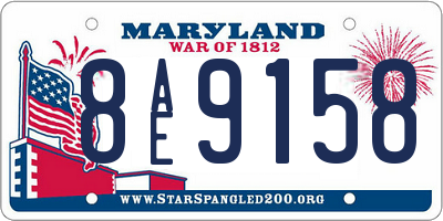 MD license plate 8AE9158