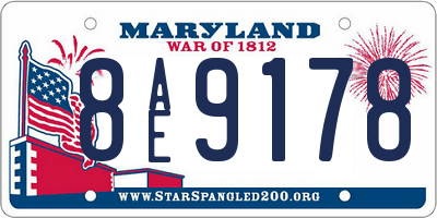 MD license plate 8AE9178