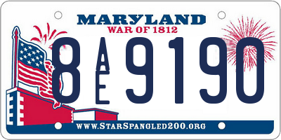 MD license plate 8AE9190