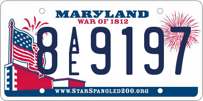 MD license plate 8AE9197