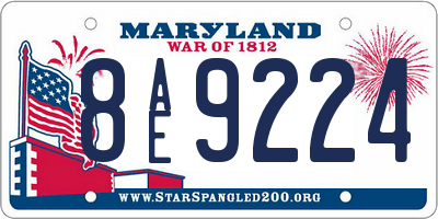 MD license plate 8AE9224