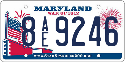MD license plate 8AE9246