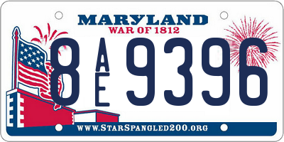 MD license plate 8AE9396
