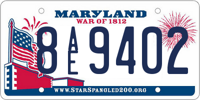 MD license plate 8AE9402