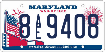 MD license plate 8AE9408
