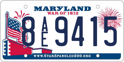 MD license plate 8AE9415