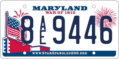 MD license plate 8AE9446