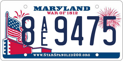 MD license plate 8AE9475