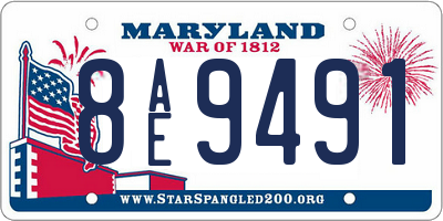 MD license plate 8AE9491