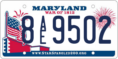 MD license plate 8AE9502