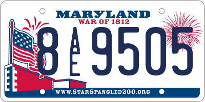 MD license plate 8AE9505