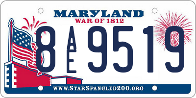 MD license plate 8AE9519