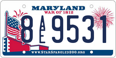 MD license plate 8AE9531
