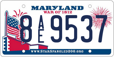 MD license plate 8AE9537