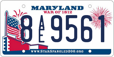 MD license plate 8AE9561