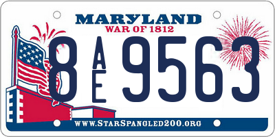 MD license plate 8AE9563