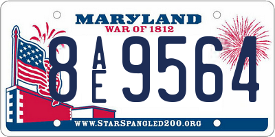 MD license plate 8AE9564