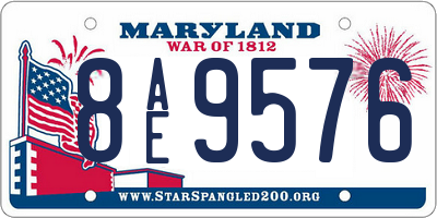 MD license plate 8AE9576