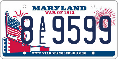 MD license plate 8AE9599