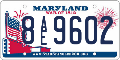 MD license plate 8AE9602