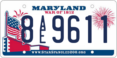 MD license plate 8AE9611