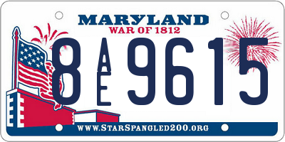 MD license plate 8AE9615