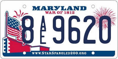 MD license plate 8AE9620