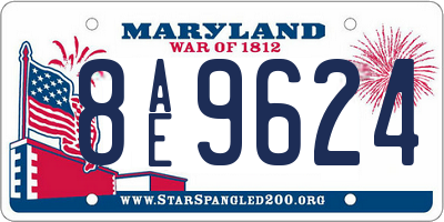 MD license plate 8AE9624