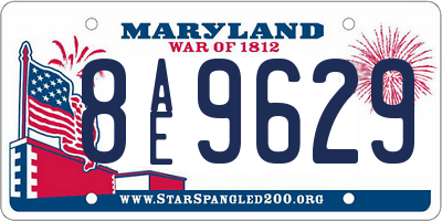 MD license plate 8AE9629