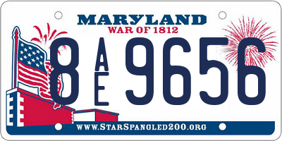 MD license plate 8AE9656