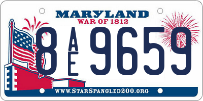 MD license plate 8AE9659