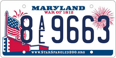 MD license plate 8AE9663