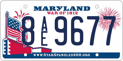 MD license plate 8AE9677