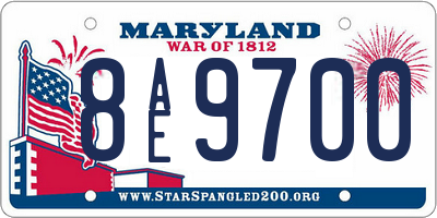 MD license plate 8AE9700