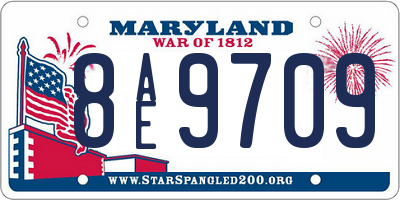MD license plate 8AE9709