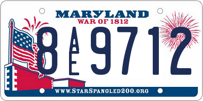 MD license plate 8AE9712