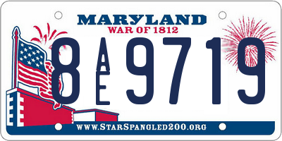 MD license plate 8AE9719