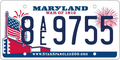 MD license plate 8AE9755