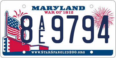 MD license plate 8AE9794