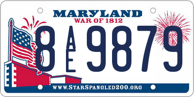 MD license plate 8AE9879