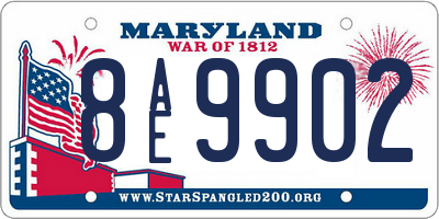 MD license plate 8AE9902
